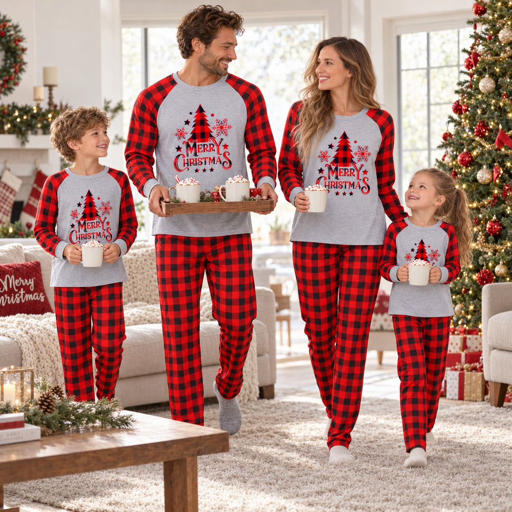 Pyjama Carreaux Famille – moment de Noël en famille
