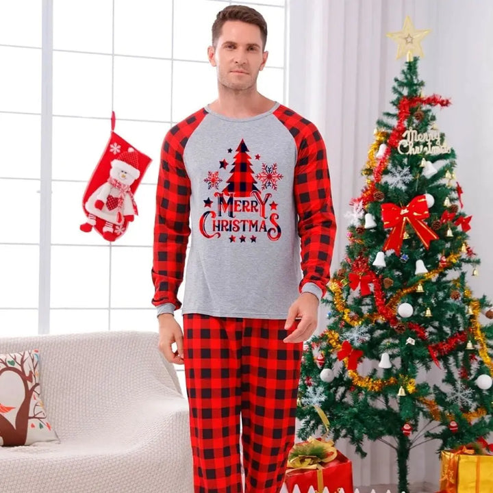 Pyjama Carreaux Famille Rouge / Papa-S