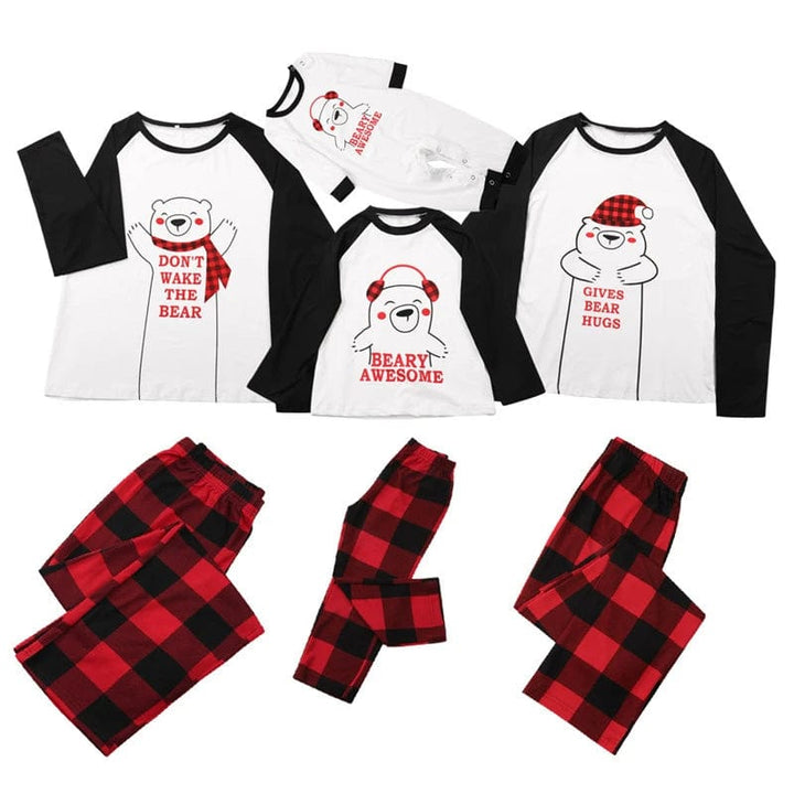 Pyjama Carreaux Pour Toute La Famille Rouge Noir / Maman-S