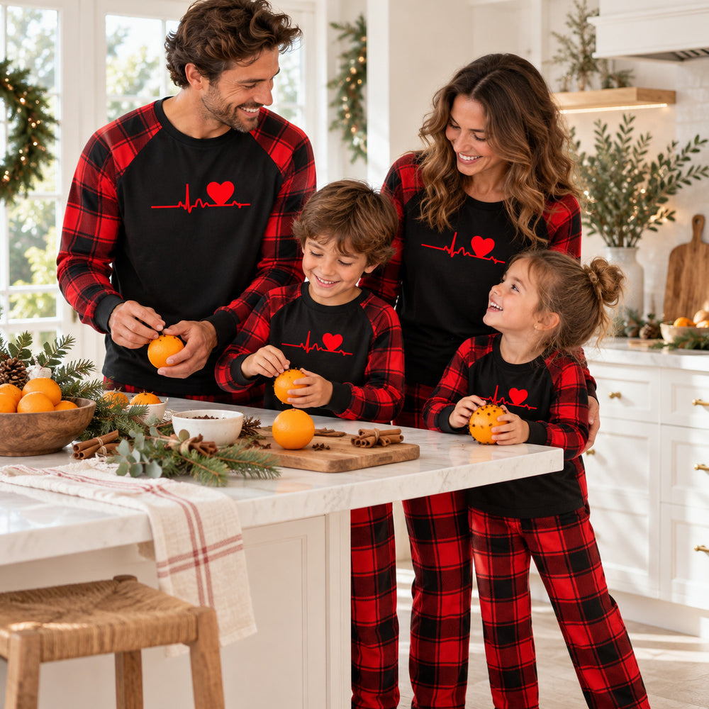 Pyjama Coeur Famille – moment de Noël en famille
