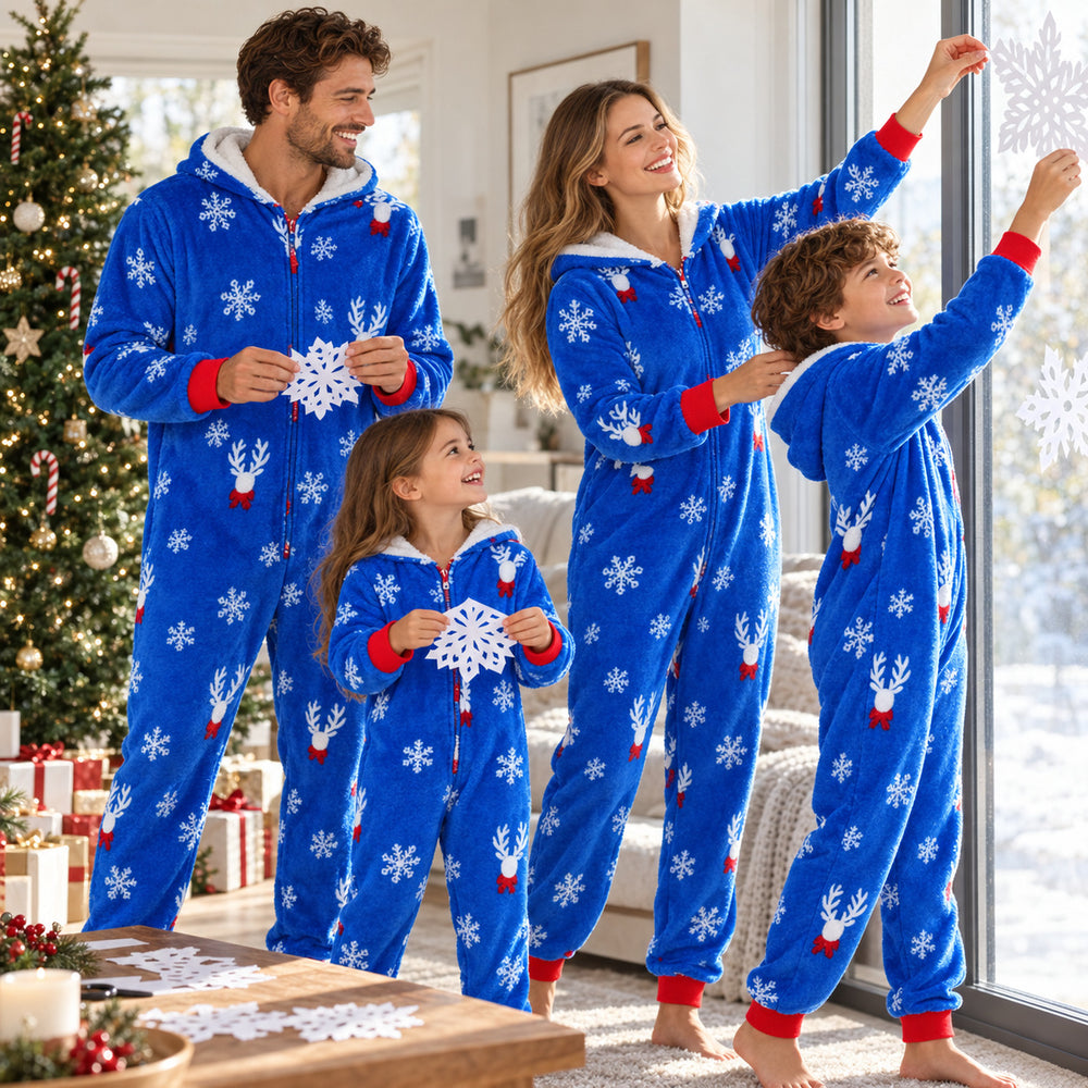 Pyjama Combinaison Hiver Pour Toute La Famille – moment de Noël en famille
