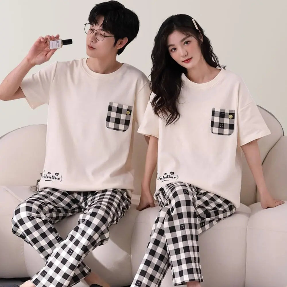Pyjama Couple À Carreaux