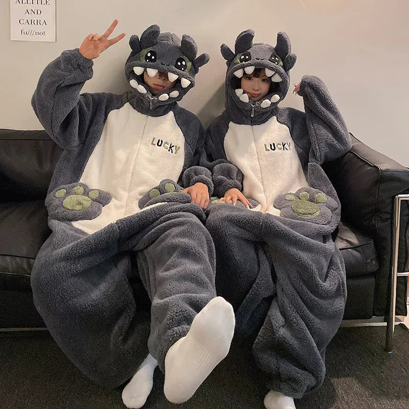 Pyjama Couple Chaud 1PC-2843 / Femme L