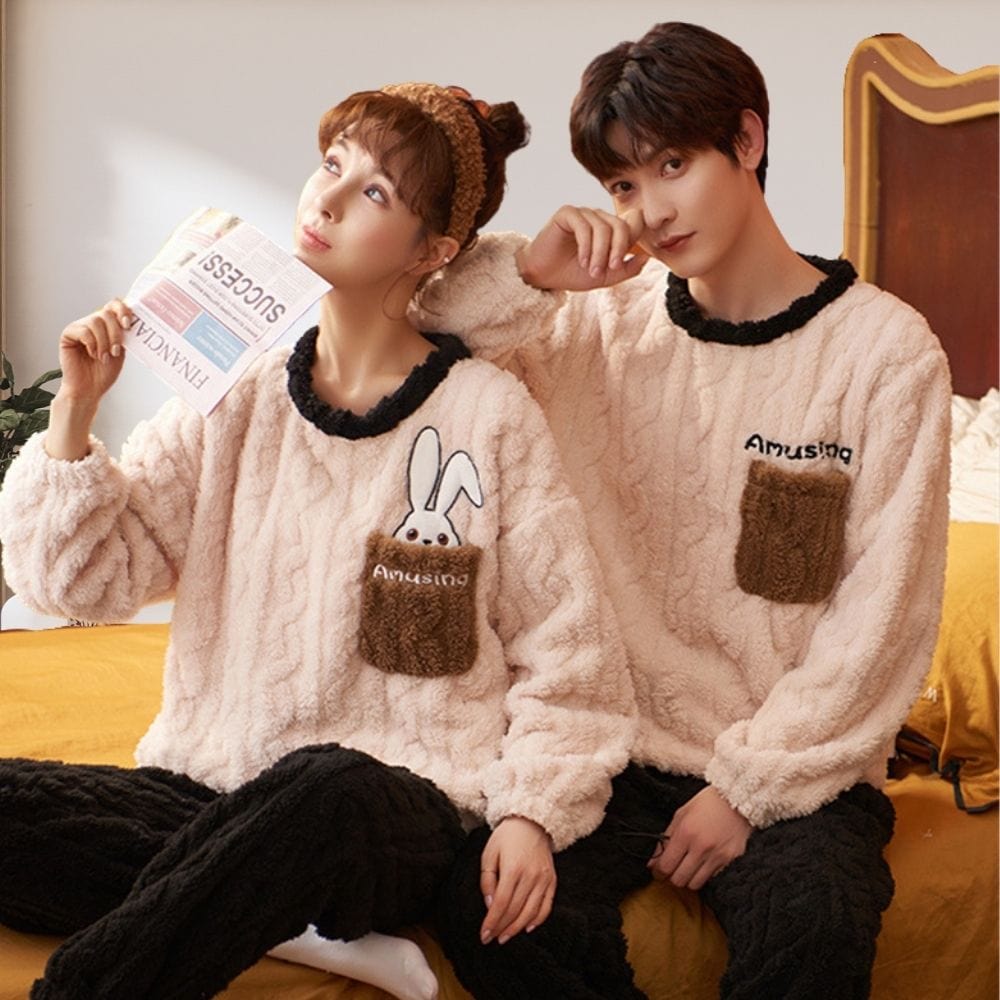 Beige / S-Femme Pyjama Couple