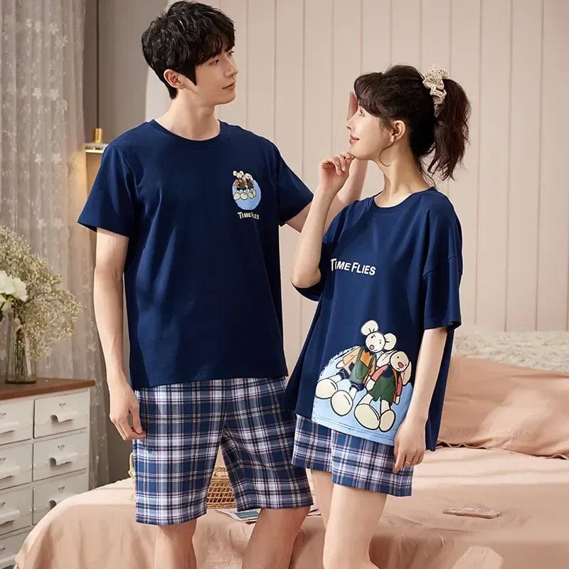Pyjama Couple Homme Femme – Quai Des Amours - Main Image