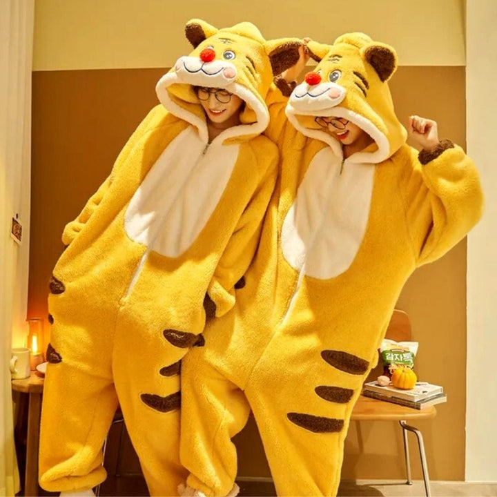 Pyjama Couple Marrant Jaune / Femme-M