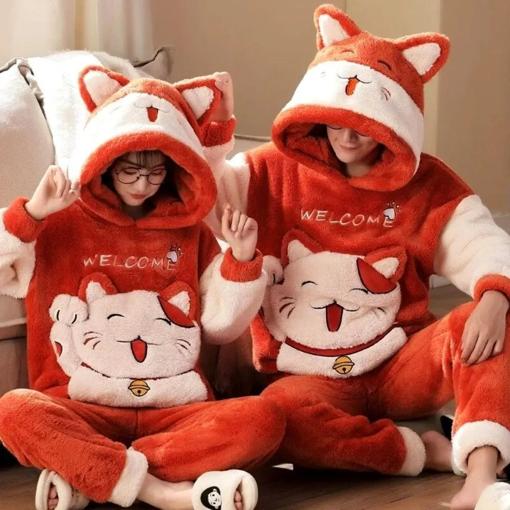Pyjama Couple Original Rouge / Femme-M