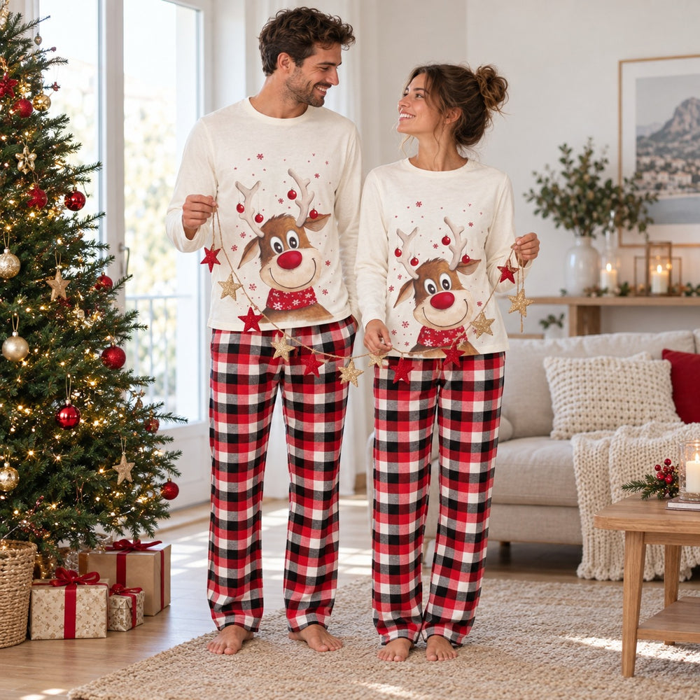 Pyjama De Noël Famille XXL – couple en pyjamas assortis