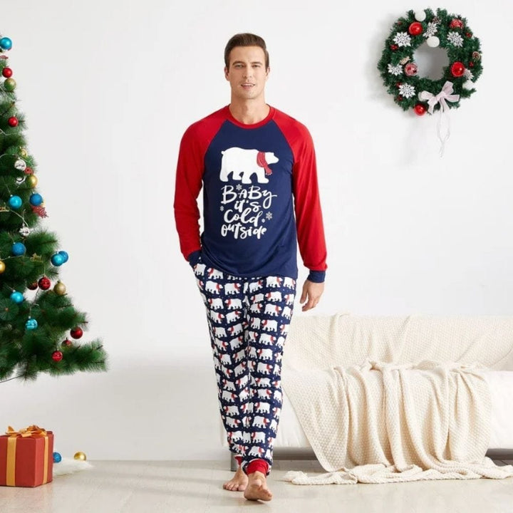 Pyjama Famille Ours Polaire Bleu Marine / Papa-S