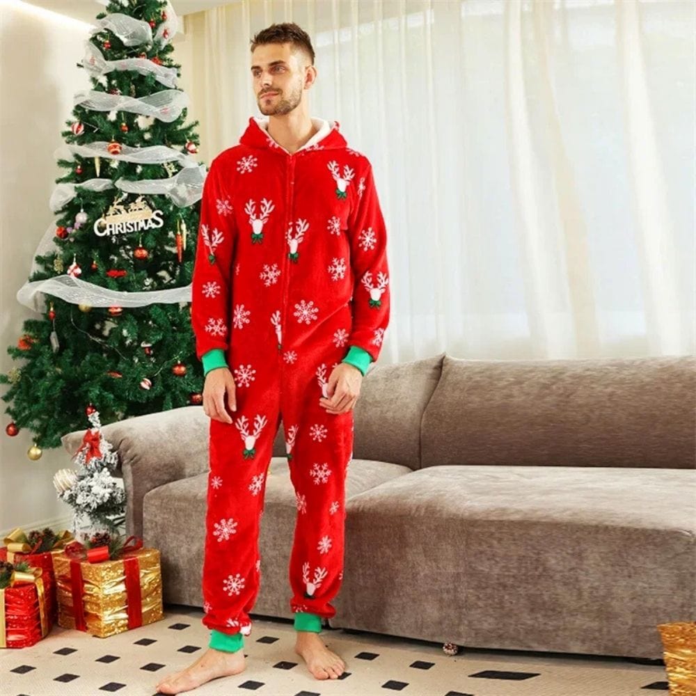 Pyjama Grenouillère Famille Rouge / Papa L