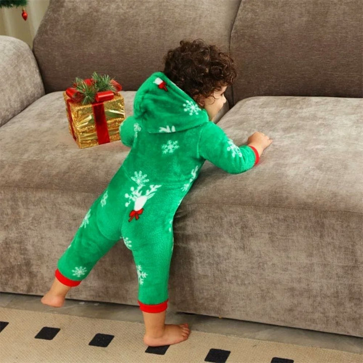 Pyjama Grenouillère Hiver Famille Vert / Bébé 18-24M
