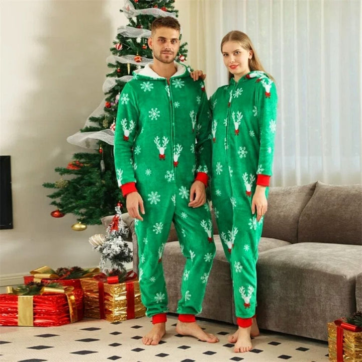 Pyjama Grenouillère Hiver Famille Vert / Papa-M