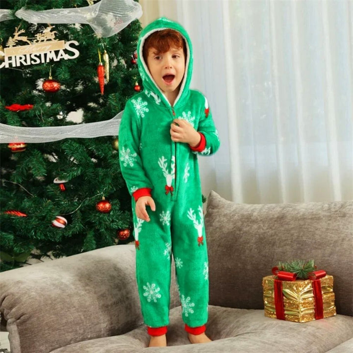 Pyjama Grenouillère Hiver Famille Vert / Enfant 13-14Y