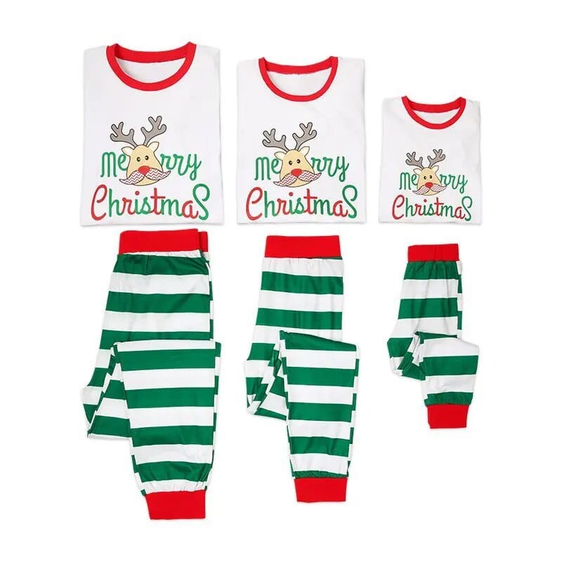 Pyjama Noel Famille Coton Blanc / Enfant 10T
