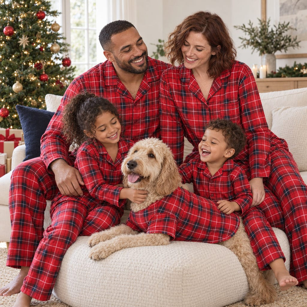 Pyjama Noel Famille Et Chien