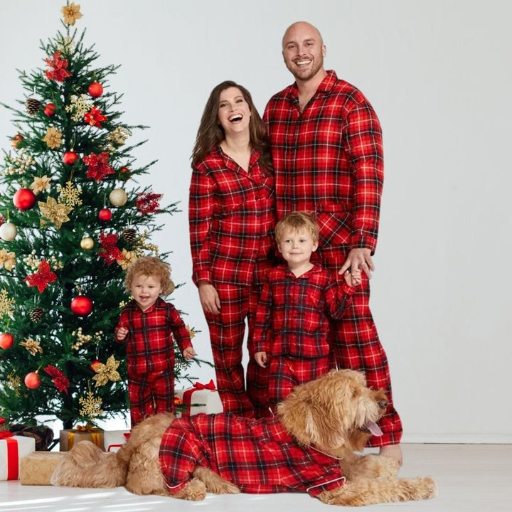 Pyjama Noel Famille Et Chien Rouge / Maman XL