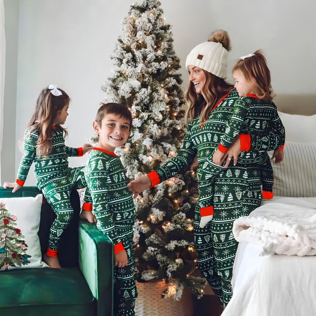 Pyjama Noël Famille Vert Vert / Papa S