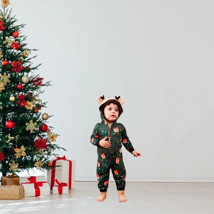 Pyjama Renne Noël Vert-Sapin / Bébé 3-6M