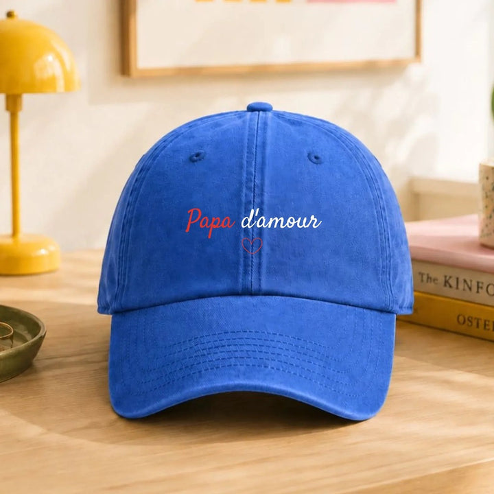 Casquette Papa d'amour bleue