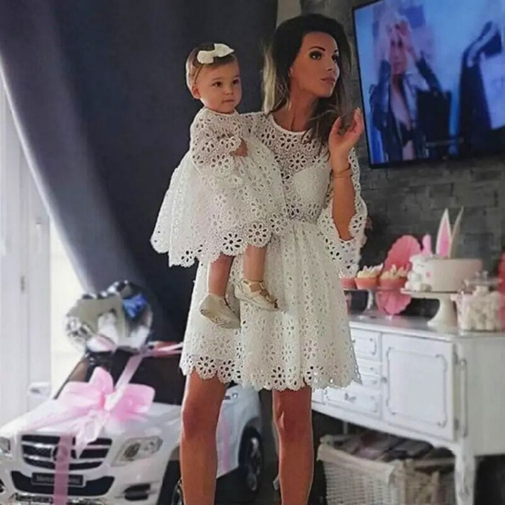 Robe Baptême Mère Fille