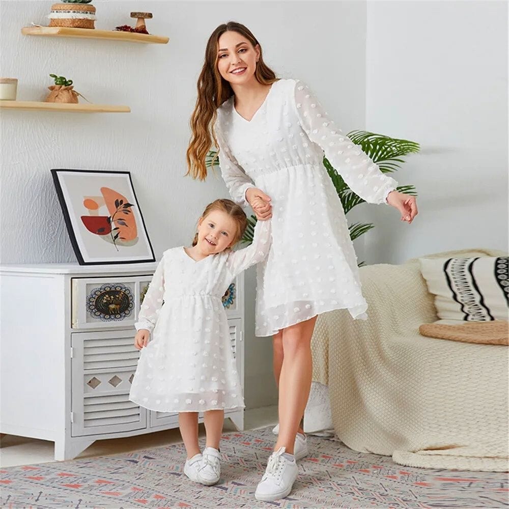 Robe Blanche Mère Fille Blanc / Maman S