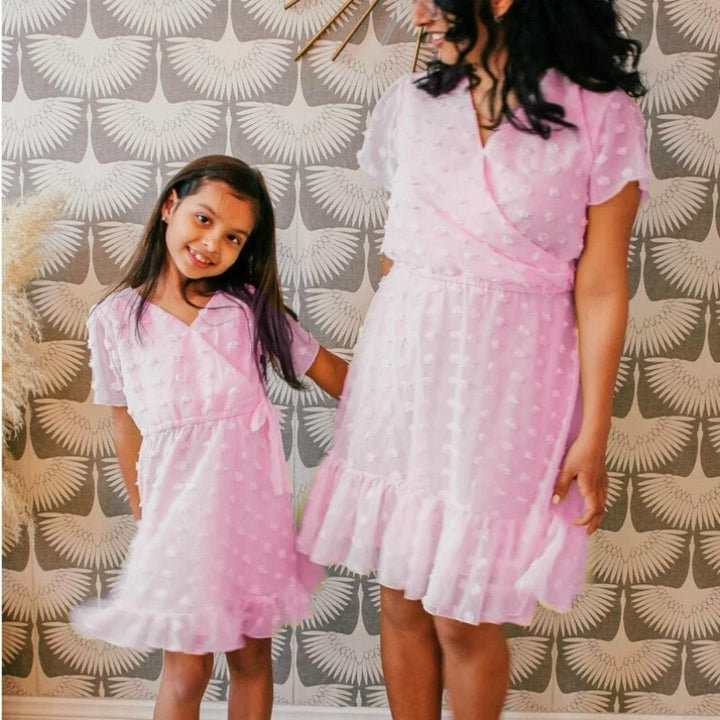 Robe Cocktail Mère Fille Rose / Fille 6-7T