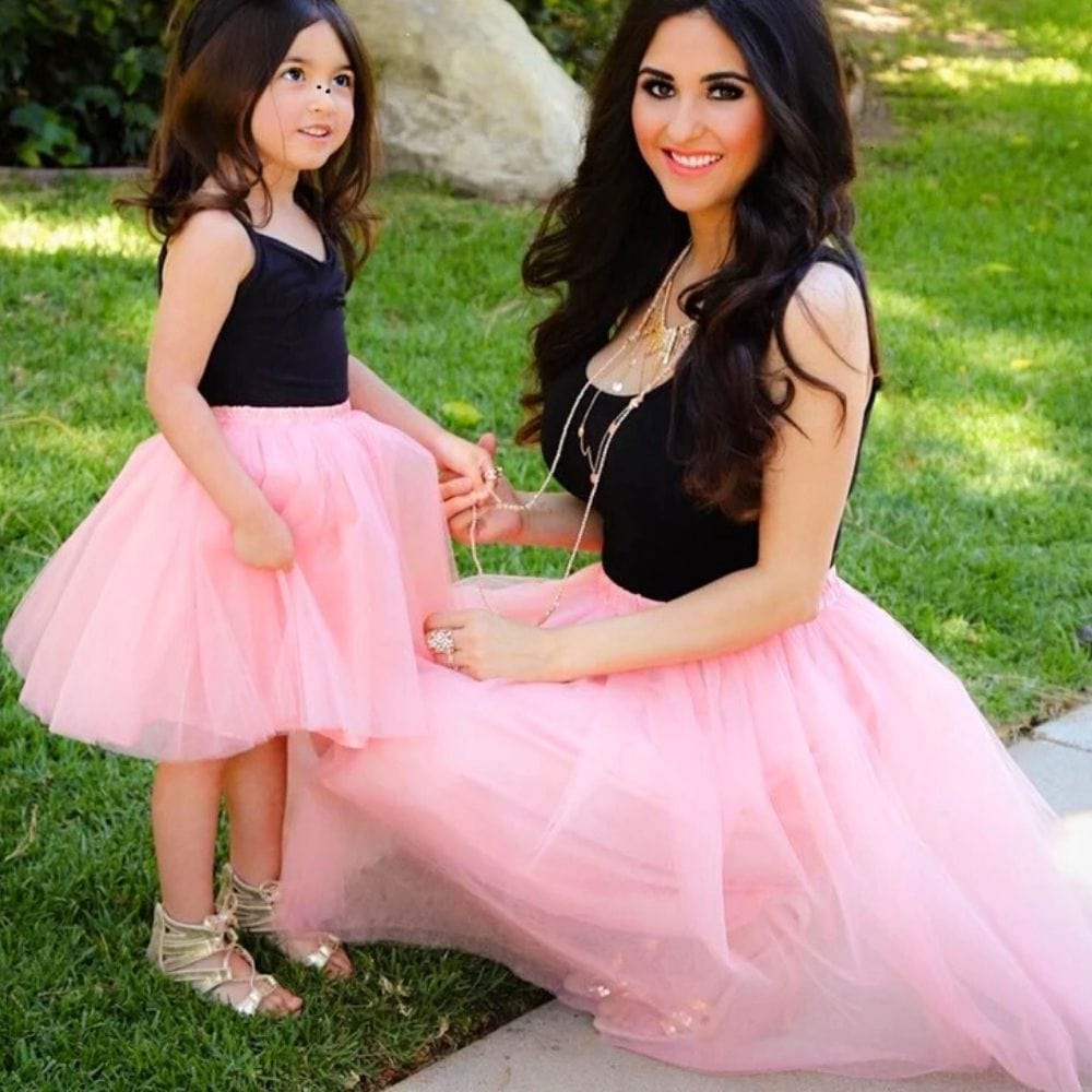 Robe De Princesse Mère Et Fille Rose / Maman S