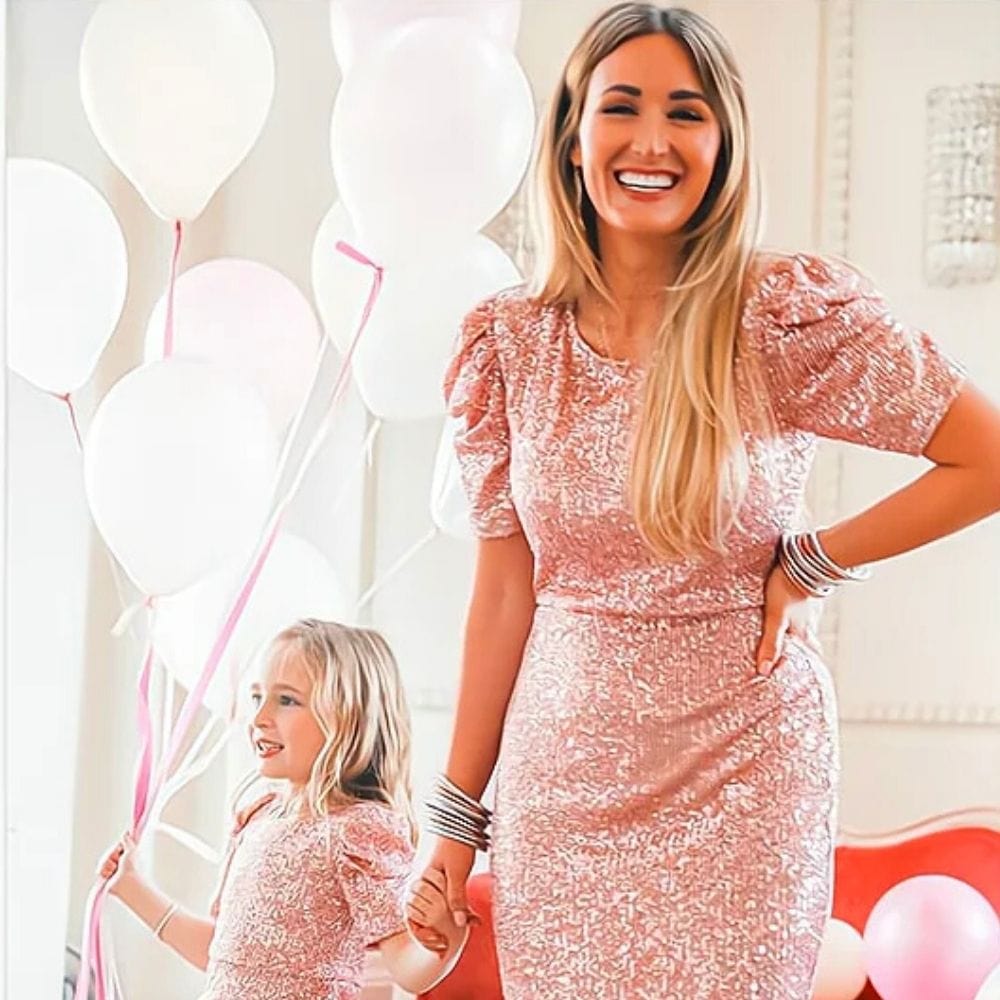 Robe De Soirée Mère Fille Rose / Maman S