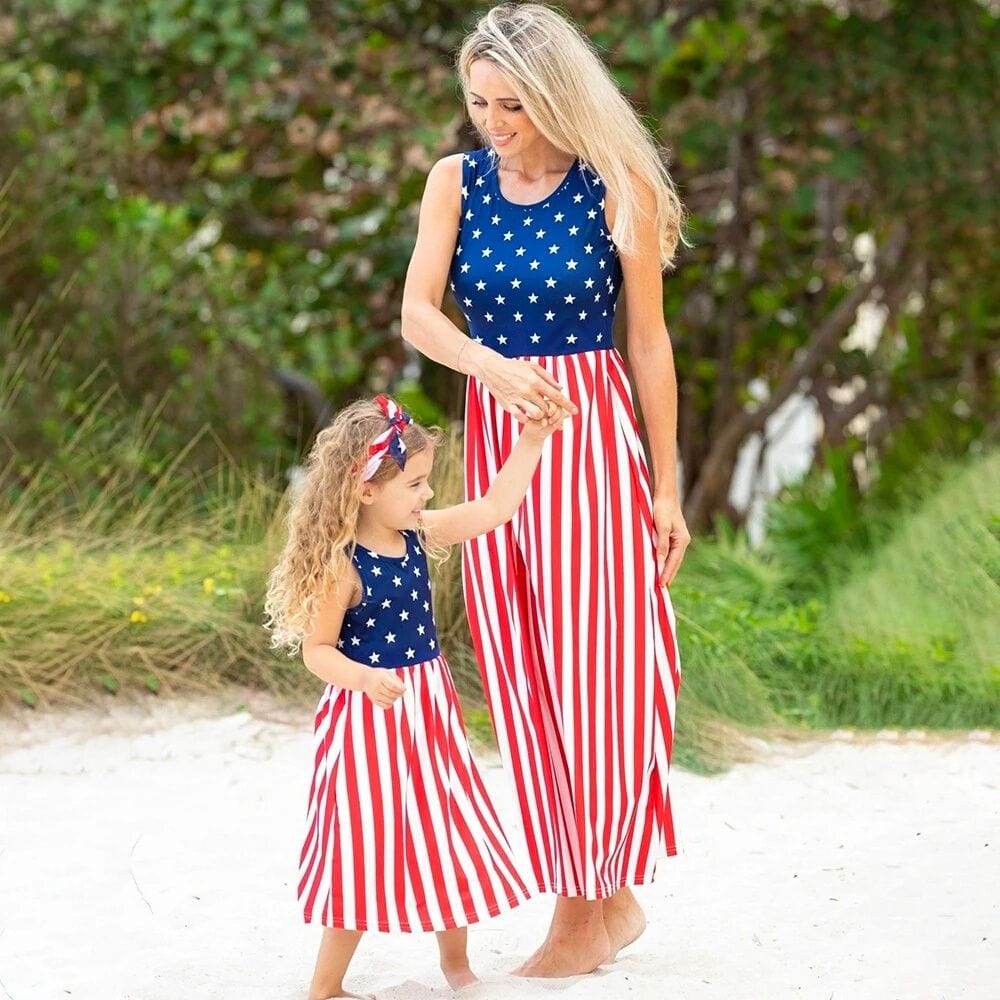 Robe Mère Fille America