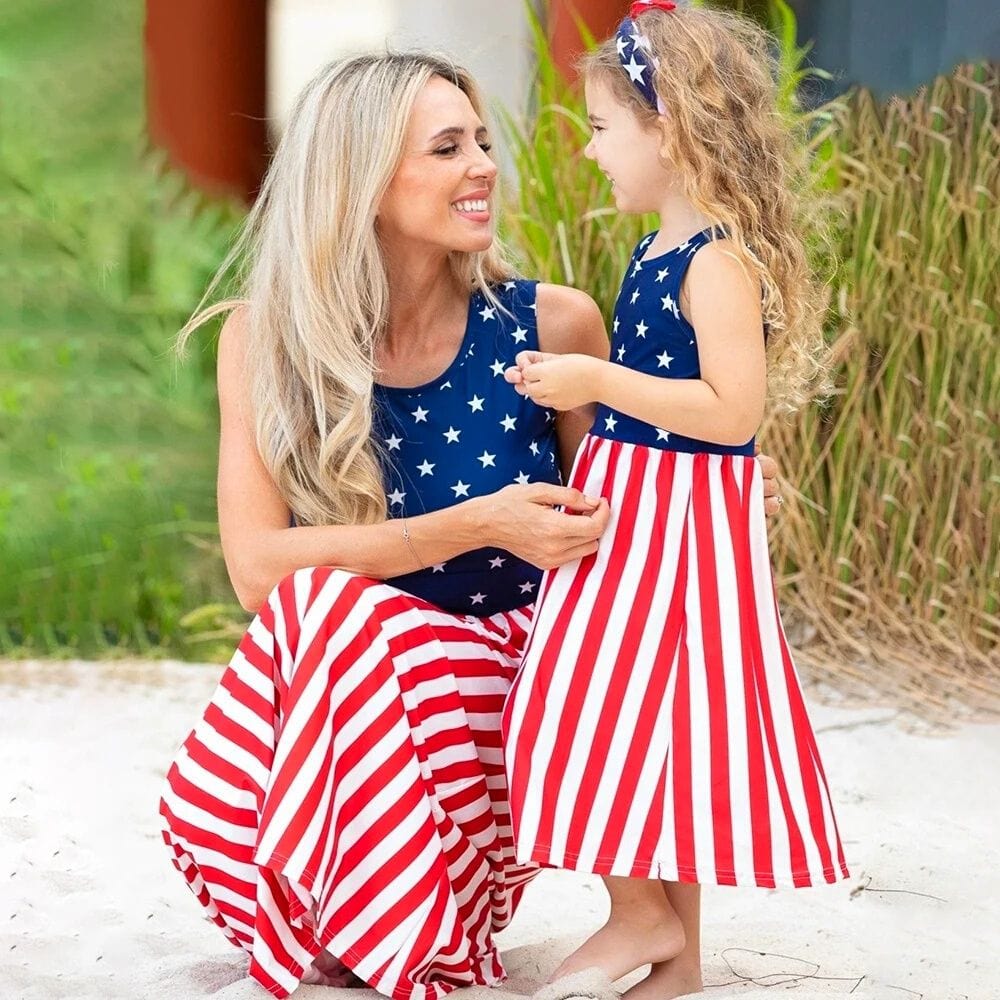 Robe Mère Fille America