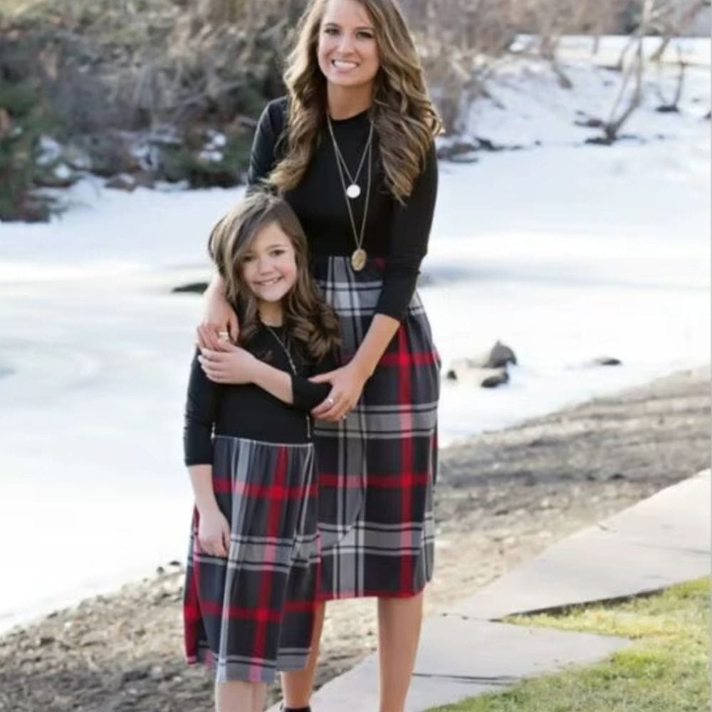 Robe Mère Fille Bébé Mode Anglaise