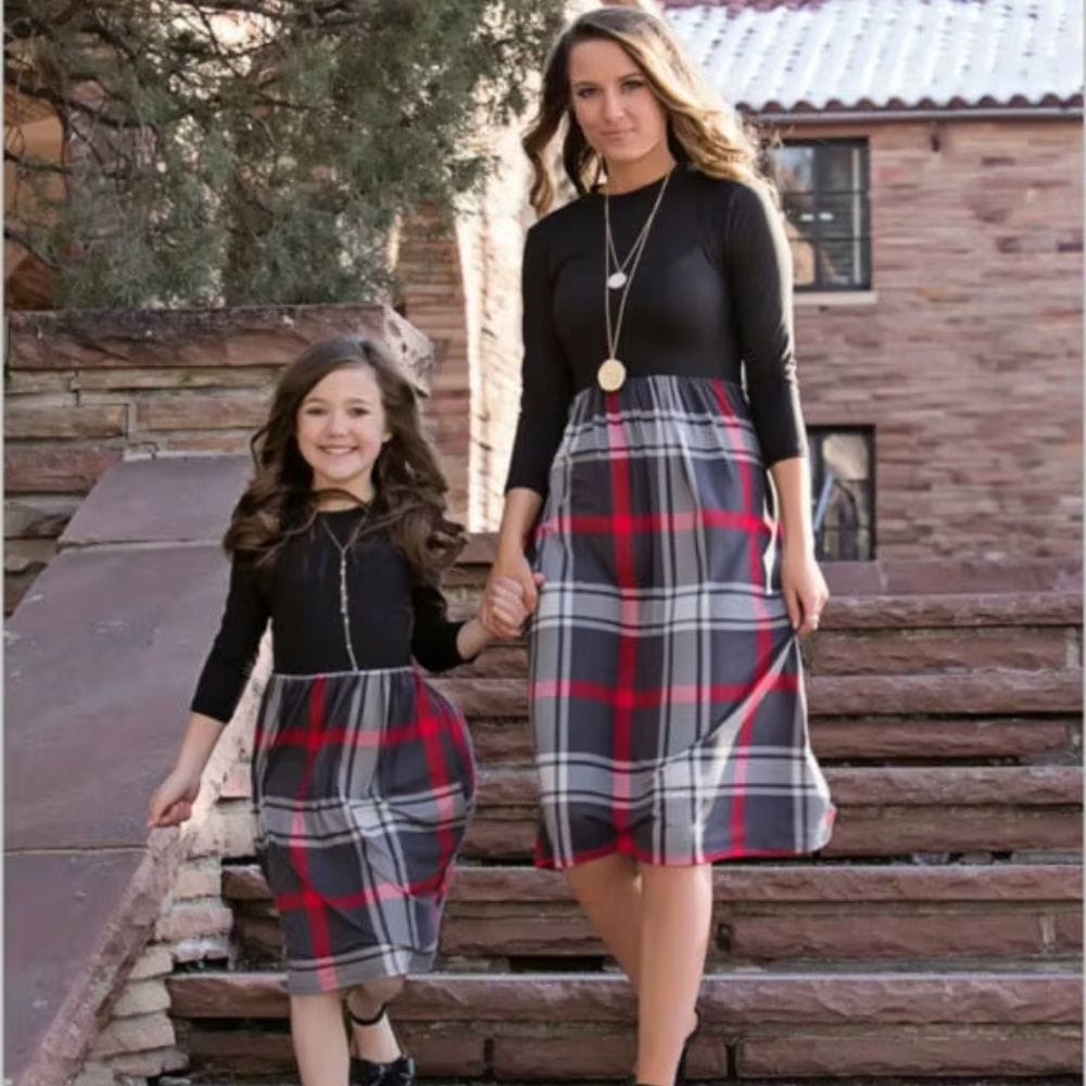Robe Mère Fille Bébé Mode Anglaise