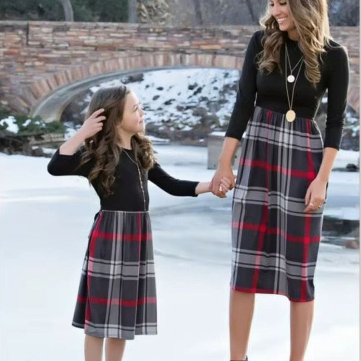 Robe Mère Fille Bébé Mode Anglaise