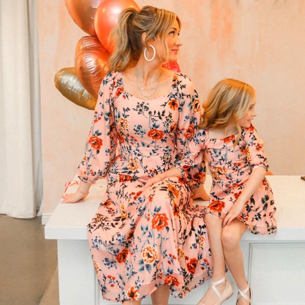 Robe Mère Fille Bohème