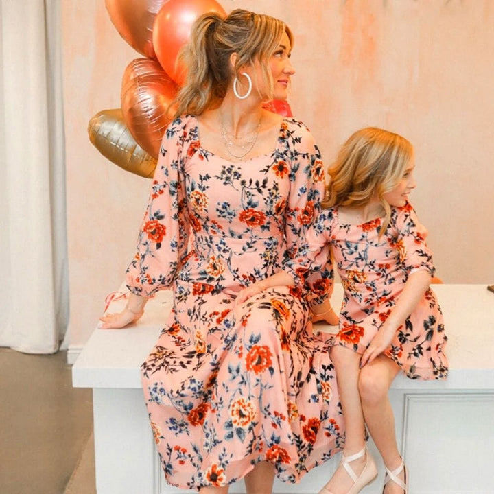 Robe Mère Fille Bohème