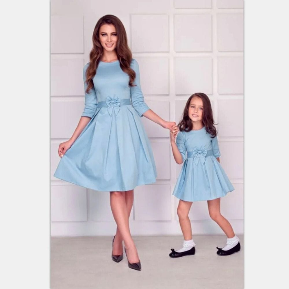 Robe Mère Fille Cérémonie Bleu Ciel / Maman S