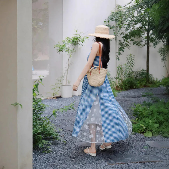 Robe Mère Fille Identique Bleue