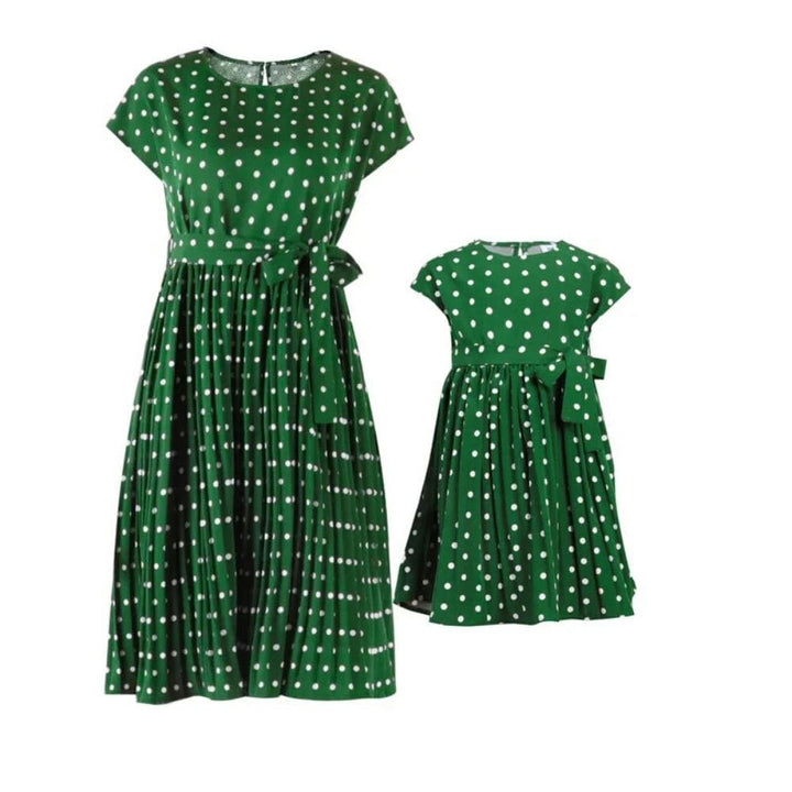 Robe Mère Fille Vert Vert / Maman S