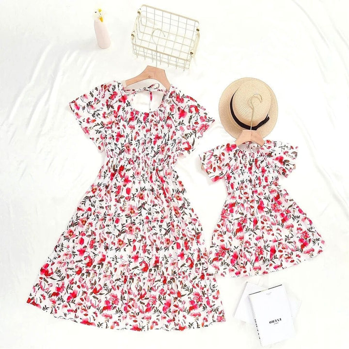 Robe Vintage Mère Fille Blanc / Maman S