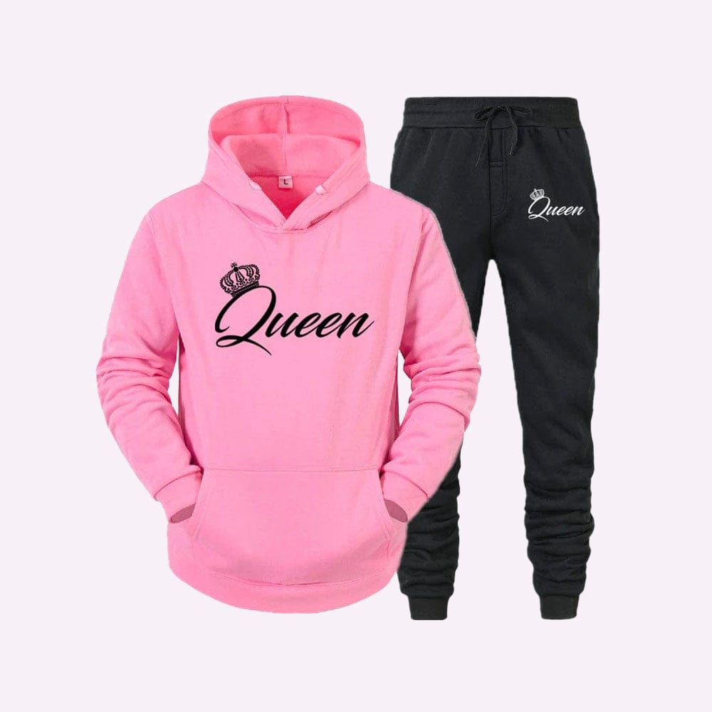 Survêtement Couple Assorti Pink Queen / S