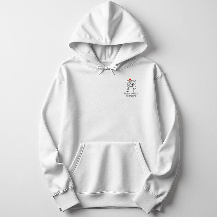 Sweat À Capuche Couple | Personnalisé