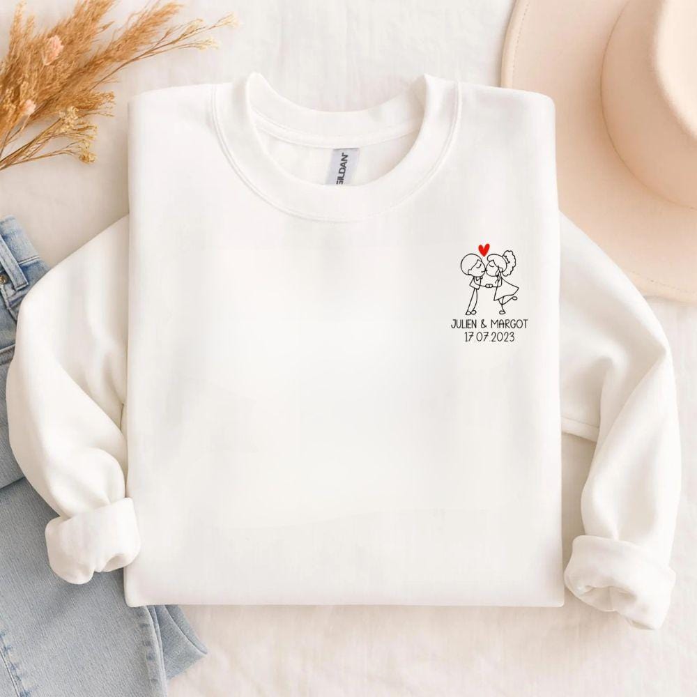 Sweat À Capuche Couple | Personnalisé