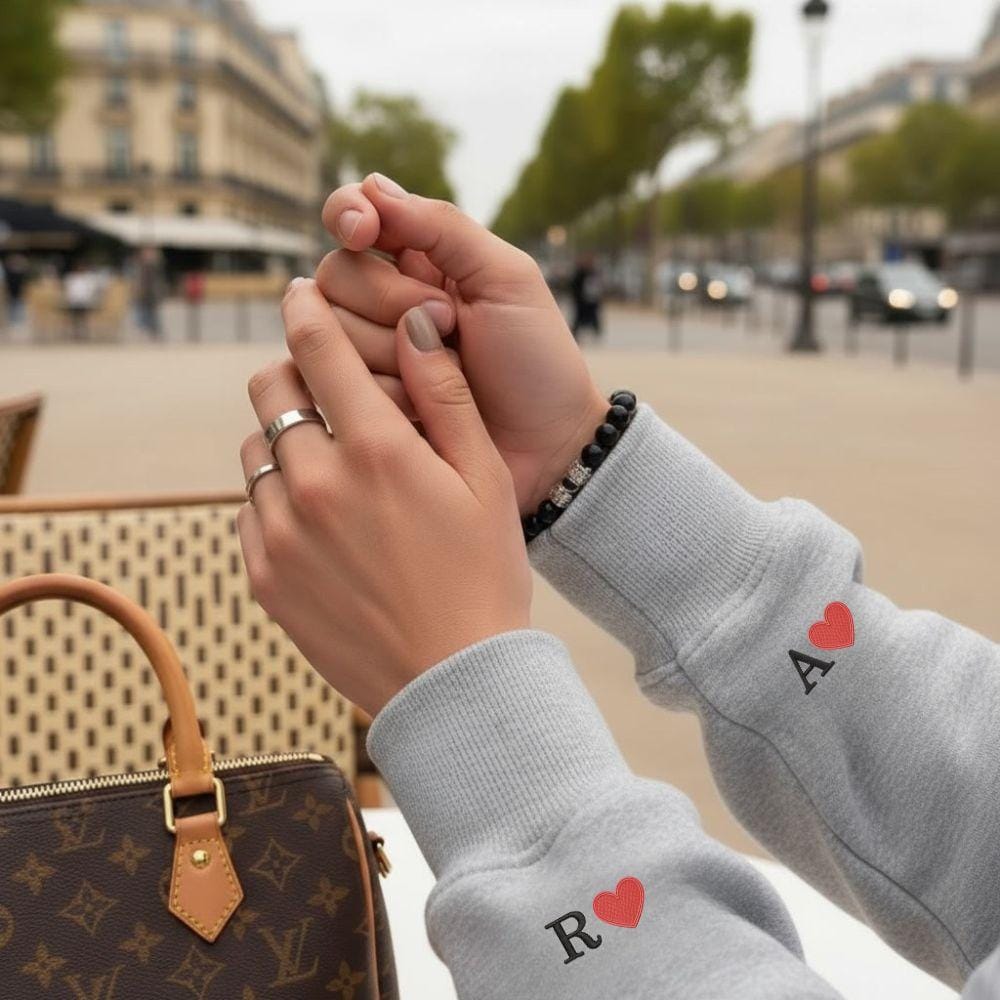 Sweat à Capuche Personnalisé Couple