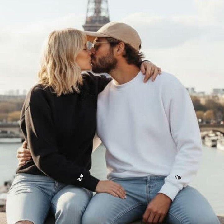 Sweat à Capuche Personnalisé Couple