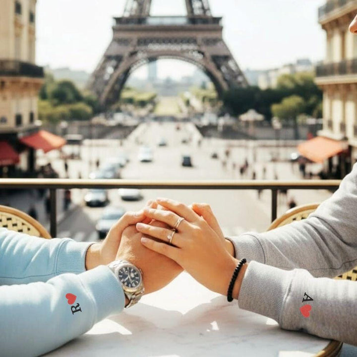 Sweat à Capuche Personnalisé Couple