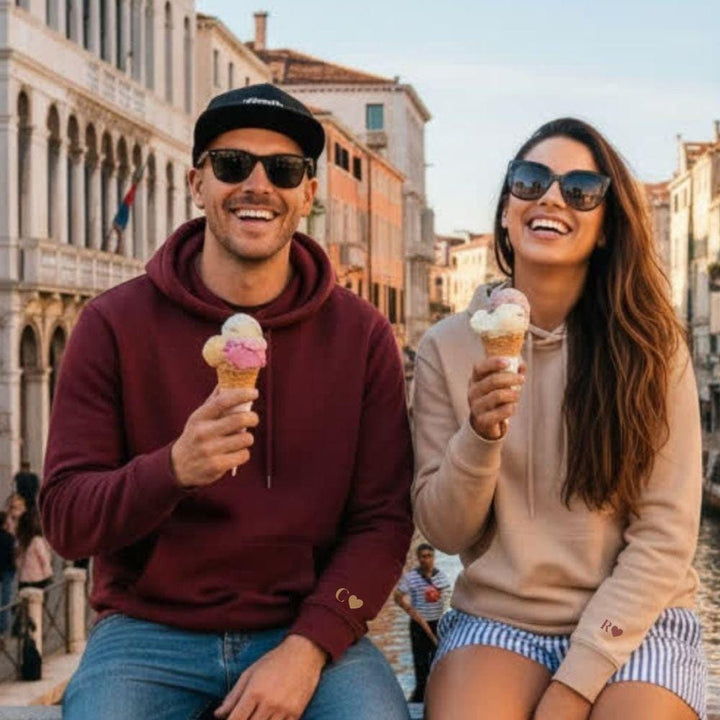 Sweat à Capuche Personnalisé Couple