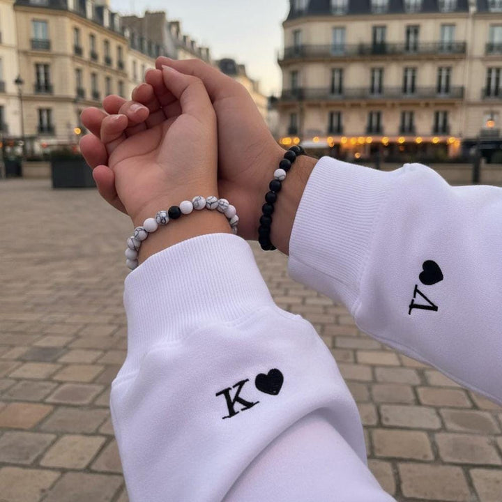 Sweat à Capuche Personnalisé Couple