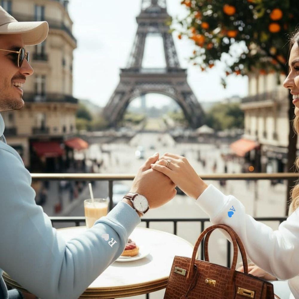 Sweat à Capuche Personnalisé Couple