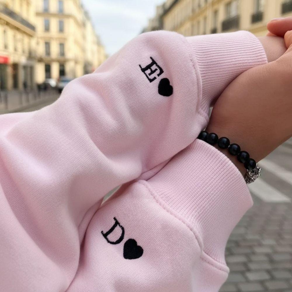 Sweat à Capuche Personnalisé Couple