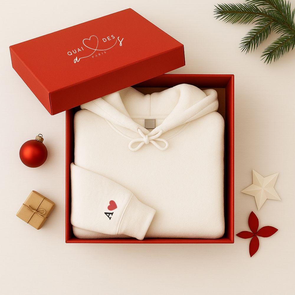 Sweat à Capuche Personnalisé Couple